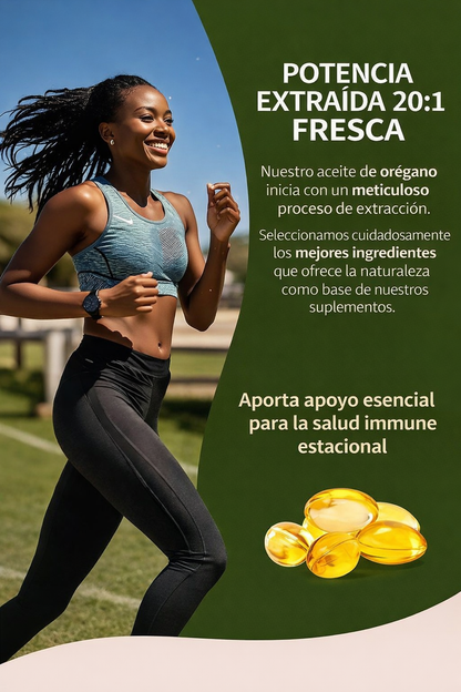 Aceite de Orégano HiPlus con Aceite de Semilla Negra – Cápsulas Blanda