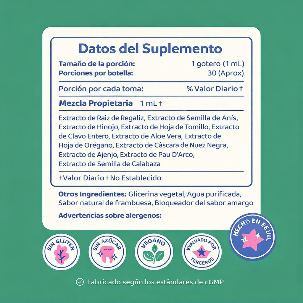 Limpieza Digestiva Líquida Natural para Niños – Apoyo Suave para el Bienestar Intestinal